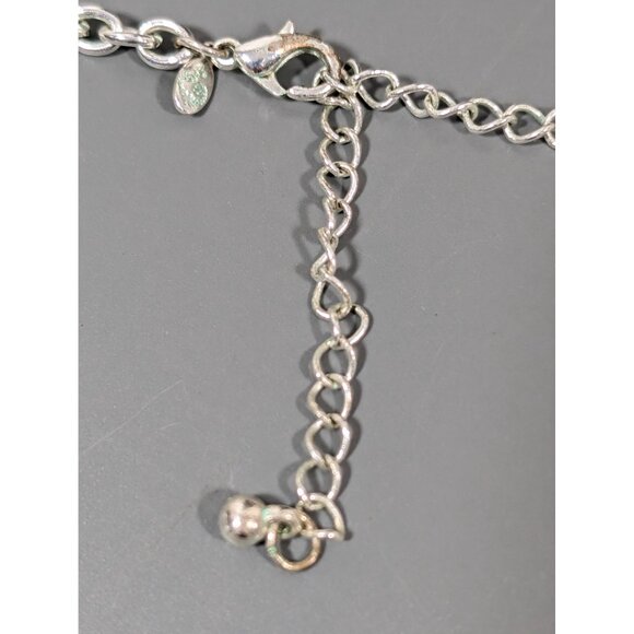 Premier Designs Silver Tone Oval Chain Link Statement Necklace 19" - Picture 7 of 10